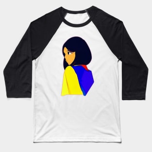 Delicate Cartoon Girl Baseball T-Shirt